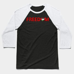 We Want Freedom Of Palestine By Heart Stop Killing Baseball T-Shirt